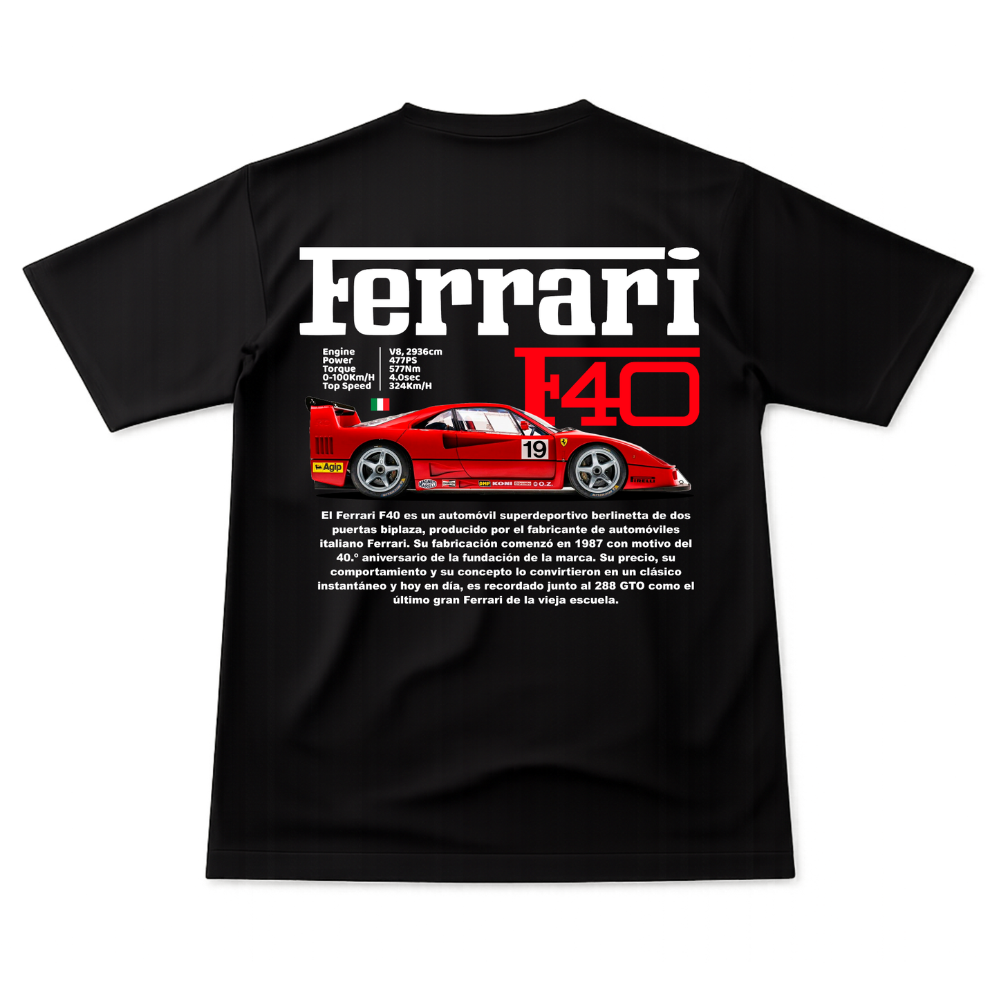 Playera Ferrari F40
