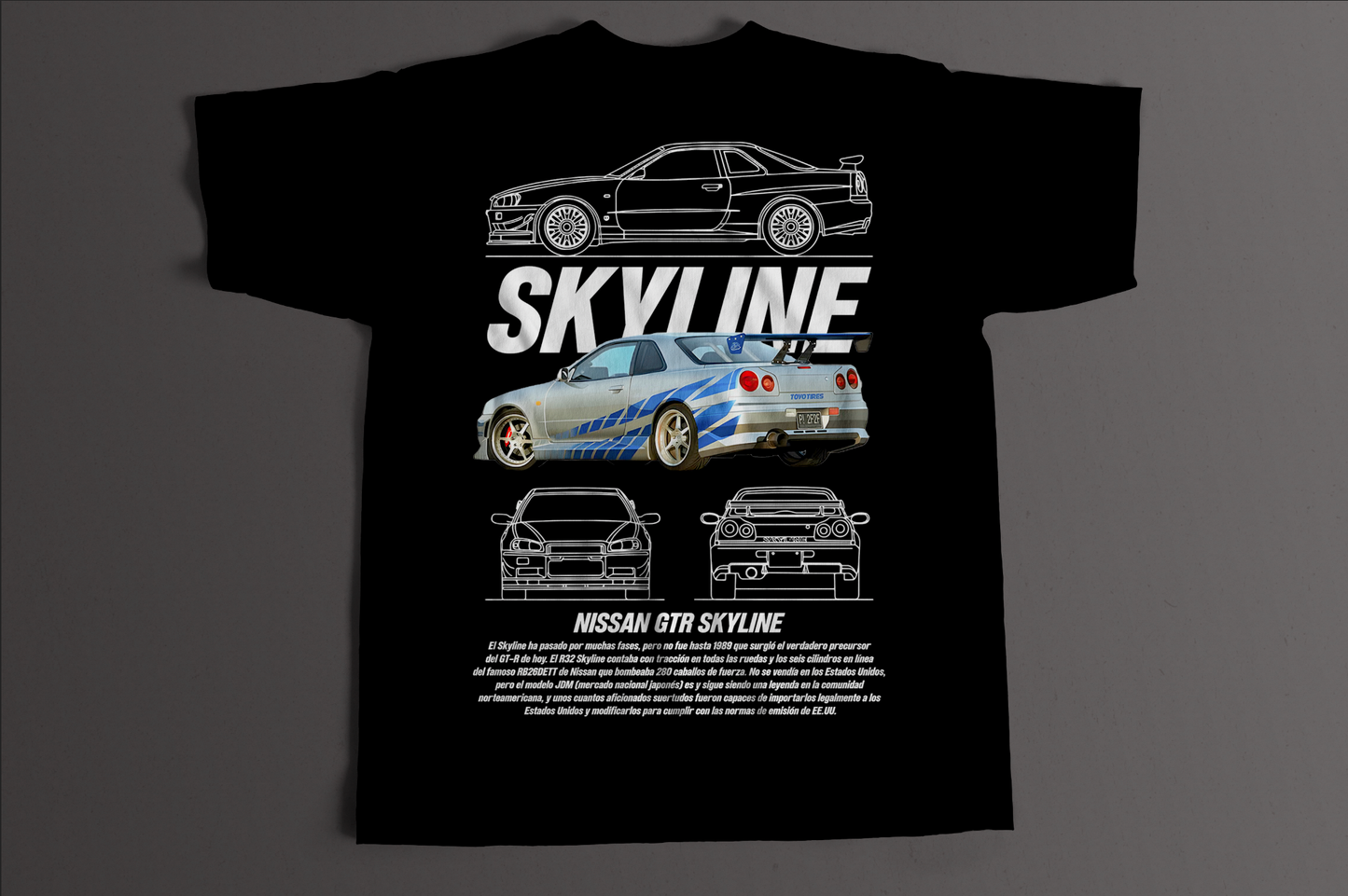 Playera Nissan GTR Skyline
